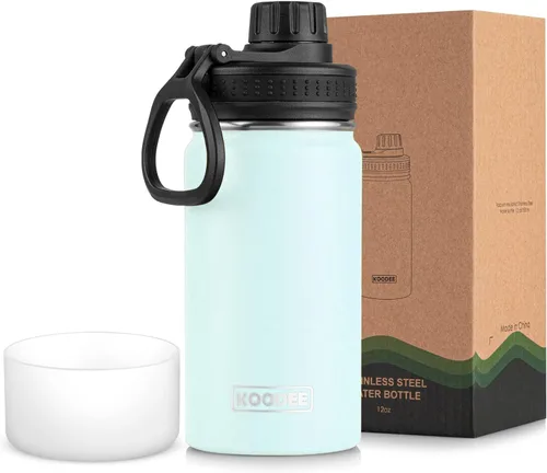Miniatura 21 de koodee Insulated Water Bottle, 32 oz Stainless Steel Double Wall Vacuum Wide Mouth Sport Bottle with Leakproof Spout Lid (Navy)