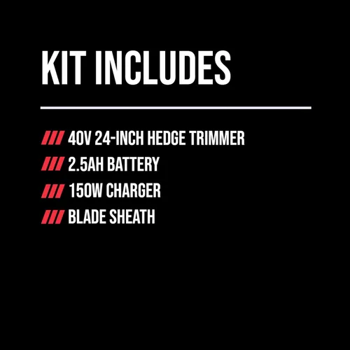 Miniatura 2 de SKIL PWR CORE 40 Kit de cortasetos inalámbrico sin escobillas de 40 V 24 pulgadas con hoja de doble acción, capacidad de corte de 3/4 pulgadas