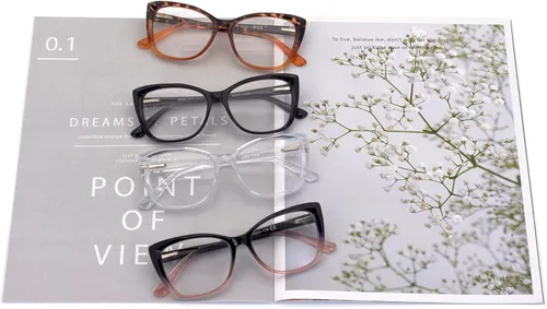 Miniatura 7 de 3-Pack Reading Glasses for Women Style Frame Spring Hinge Clear Lens Readers Glasses
