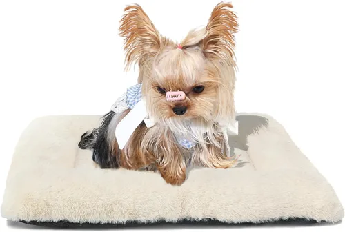Miniatura 11 de Cama para Jaula de Perros Lavable para Perros XXS, de Lujo, de Piel Sintética Gruesa, Esponjosa, Cómoda, Almohadilla de Jaula Antideslizante, Tapete