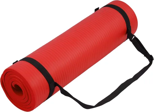 Miniatura 11 de Fitvids Tapete de yoga de 1/2 pulgada, extra grueso, de alta densidad, antidesgarros, con correa de transporte, adecuado para varios ejercicios