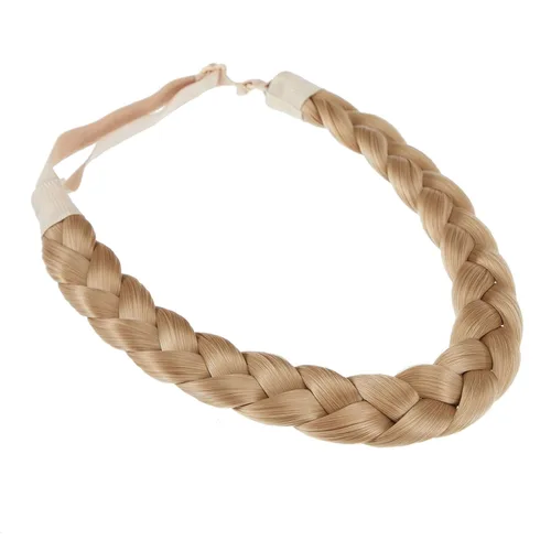 Miniatura 5 de Diadema trenzada para mujer, 3 hebras, sintéticas, trenzadas, diademas elásticas para el cabello, accesorios para el cabello a la moda