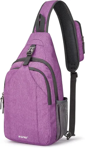 Miniatura 11 de G4Free Bolsa Bandolera con Bloqueo RFID Mochila Bandolera Cruzada Bolsa de Pecho Mochila de Día para Senderismo Viaje (Negro)