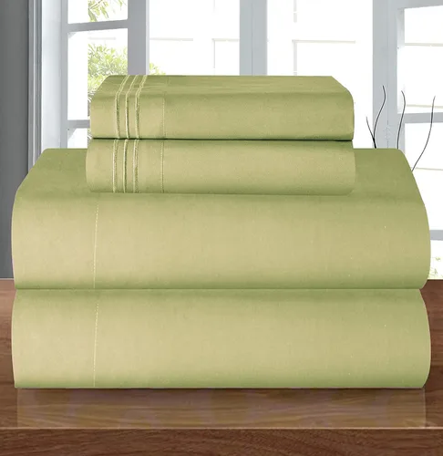 Miniatura 83 de Elegant Comfort - Juego de sábanas de 4 piezas de microfibra, 1500 hilos, sin arrugas, sábana bajera elástica, esquinas tipo bolsillos profundos