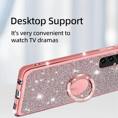 Miniatura 5 de Funda para Samsung Galaxy A13 5G, A13 5G/4G/A04S, funda para teléfono para mujer, con purpurina, suave y transparente, TPU de lujo, bonita funda