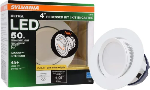 Miniatura 20 de LEDVANCE Kit de lámpara empotrable LED RT4 de 4 pulgadas, reemplazo de 50 W, base mediana E26, color blanco, 1 unidad (paquete de 1)