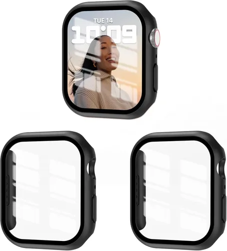 Miniatura 16 de Juego de 3 fundas compatibles con Apple Watch SE 3 Series 6/5/4 de 40 mm con protector de pantalla de vidrio templado, cubierta protectora