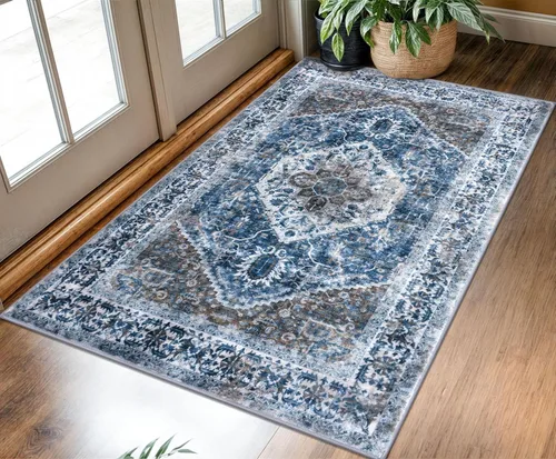 Miniatura 146 de KOZYFLY Alfombra Pequeña de Área 2x3 Pies Alfombras para Entrada Lavable Boho Alfombra de Entrada Antideslizante Tapete de Puerta Interior Entrada