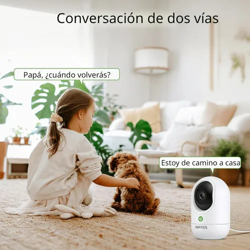 Miniatura 5 de INFIYA Cámaras 360 para Seguridad del Hogar - Cámara Interior de Monitoreo para Bebé/Niñera con Resolución Alta 2K y Llamada con un Toque