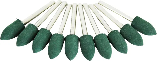 Miniatura 2 de TMAX 10 piezas de 5/16 pulgadas de goma rotativa con vástago de 0.118 in (1/8 pulgadas) para herramientas rotativas Dremel