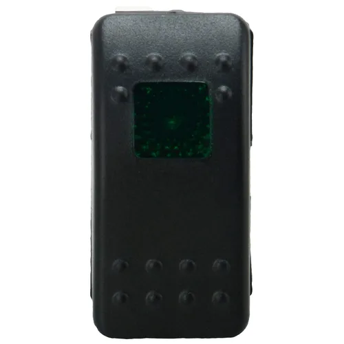 Miniatura 3 de Amarine Made Paquete de 2 interruptores basculantes LED impermeables de 12 V y 20 amperios para barco, SPST 3P, con luz (verde)