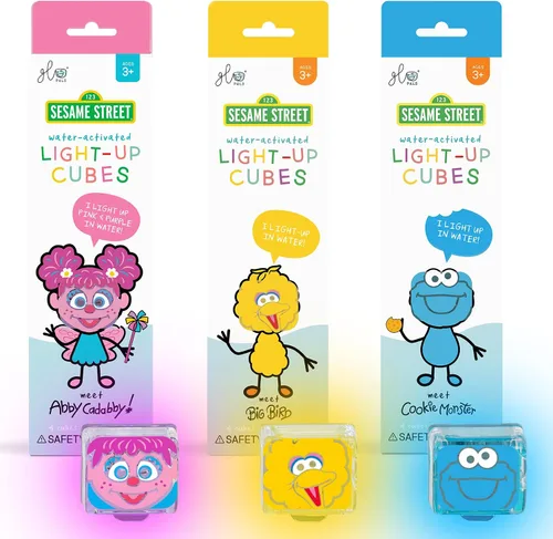 Miniatura 11 de Glo Pals Paquete de cubos iluminados activados por agua para juegos sensoriales, paquete de 12 (Tierra extraordinaria)