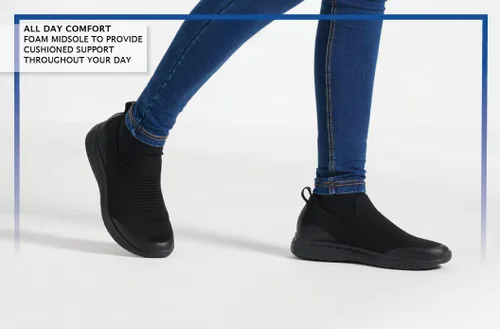 Miniatura 3 de Shoes for Crews Everlight - Zapatos antideslizantes para mujer, Negro