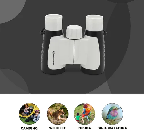 Miniatura 6 de Bresser Binoculares reales de alta resolución de 3 x 30 para niños a partir de 3 años para exteriores observación de aves, viajes y playa, gran