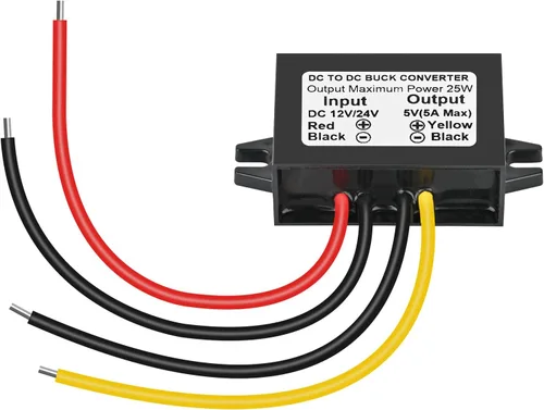 DC 24V 12V a 5V 5A 25W convertidor reducido regulador de voltaje reducido, convertidor de corriente para automóvil, paquete de 1