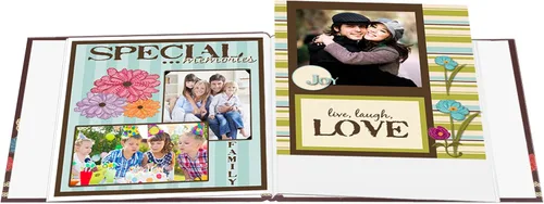 Miniatura 3 de Pioneer Photo Albums 20 páginas de diseño impreso con marco elevado para jardín, álbum de recortes para páginas de 8 x 8 pulgadas, transparente
