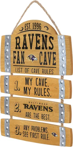 Miniatura 2 de FOCO Letrero colgante de pared con logotipo de equipo de la NFL