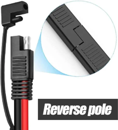 Miniatura 4 de Cable de conector automotriz de alimentación SAE CC de 10 AWG, divisor en Y, cable de extensión SAE 1 a 2, apto para conexión y transferencia