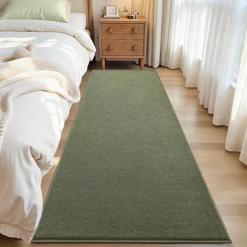 ISEAU Alfombra de pasillo de 2 x 6 pies para pasillo, alfombra de espuma viscoelástica suave con agarre de silicona antideslizante mejorada, lavable