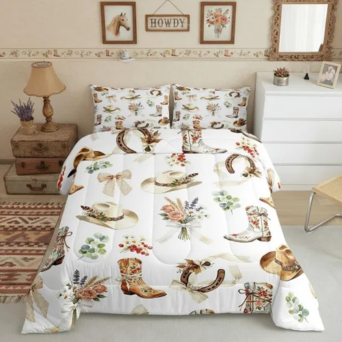 Miniatura 51 de Castle Fairy Rose Lipstick Bedding Set Elegant Quilted Comforter Set Twin Size,Women Cosmetic Duvet Insert with 1 Pillow Sham for Kids Boys Girls