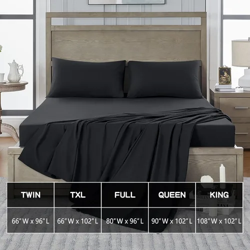 Miniatura 5 de FreshCulture Sábana Plana King – Solo Sábana Plana King de Calidad de Hotel – Sábana Superior de Microfibra Cepillada – Ultra Suave y Transpirable