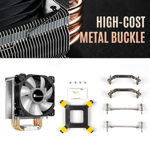 Miniatura 6 de JONSBO CR1400 - Enfriador de aire de CPU RGB, enfriador de CPU PWM de 92 mm con 4 tubos de calor, ventiladores de PC de computadora removibles