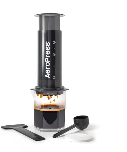 Miniatura 7 de AeroPress Prensa de café transparente – Prensa francesa todo en uno, cafetera manual estilo vertido y espresso, preparación de 2 minutos para menos