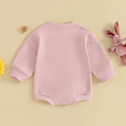 Miniatura 14 de FOCUSNORM Disfraz de Halloween para bebé recién nacida, sudadera de calabaza, mameluco de manga larga para otoño e invierno
