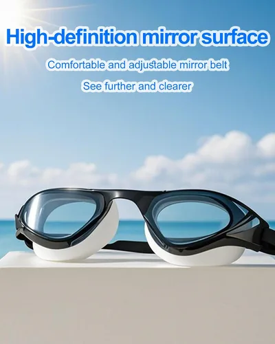 Miniatura 9 de Gafas de natación, visión súper clara, gafas de natación para adultos, adecuadas para todo tipo de programas de natación Negro Blanco