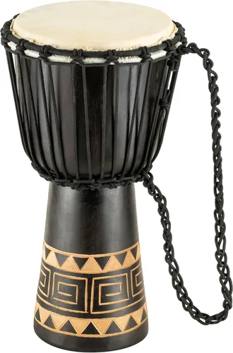 Miniatura 21 de Instrumento de círculo de tambores de mano Djembe, Serie Headliner de caoba tallada — NO HECHO EN CHINA — Cuerdas de tejido africano Mali