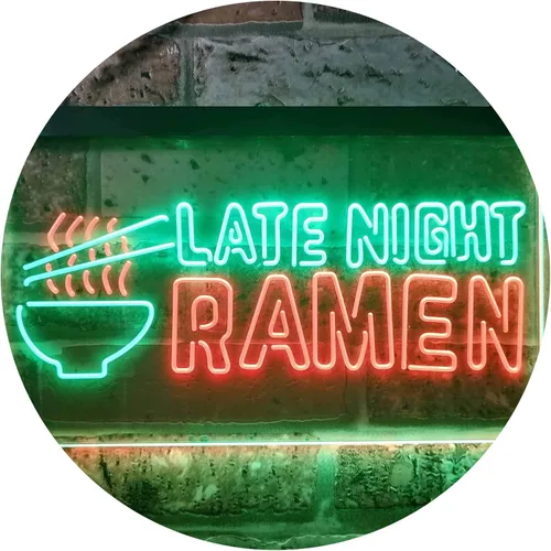 Miniatura 10 de ADVPRO Letrero de neón LED de doble color para ramen japonés de ramen, azul y rojo, 12 "x 8.5" st6s32-i3305-br