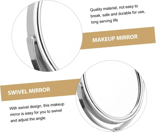 Miniatura 5 de Espejo de maquillaje de doble cara, luces de aumento, pequeño espejo de escritorio para tocador de mesa y baño