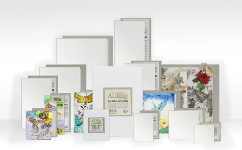 Miniatura 3 de Creative Mark ArtBites - Paquete de 5 tableros texturizados de lona de 0.098 pulgadas, mini lienzos montados en tablero para pintar, bocetar