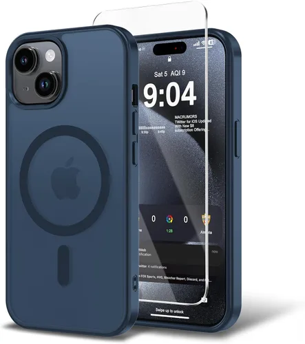 Miniatura 68 de Funda para iPhone 11 con protector de pantalla, compatible con MagSafe, ultra delgada, translúcida, mate, a prueba de golpes, color negro