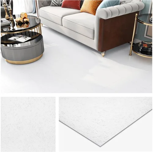 Miniatura 12 de Livelynine – Azulejos de despegar y pegar negro mate para el suelo del baño, azulejos impermeables para pegar en el suelo de la cocina, sótano, piso