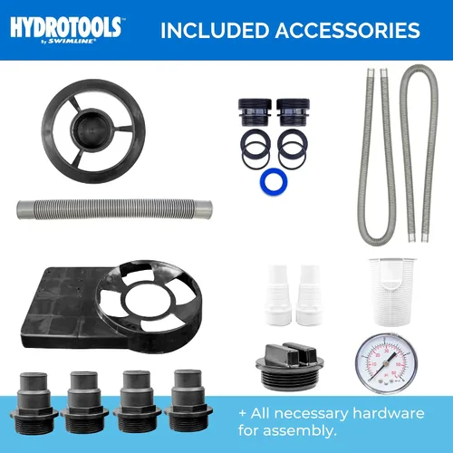 Miniatura 8 de HYDROTOOLS Bombas de filtro de arena y cartucho para piscinas sobre el suelo Sistemas de limpieza de 12-16 pulgadas y 8-40 SF Opciones de bomba