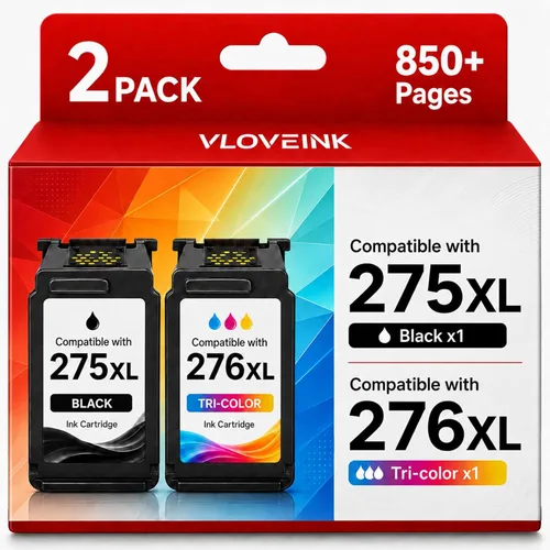 Paquete combinado de cartuchos de tinta 275XL 276XL de repuesto para Canon Ink 275 y 276 PG-275XL CL-276XL para usar con impresoras Pixma TR4720