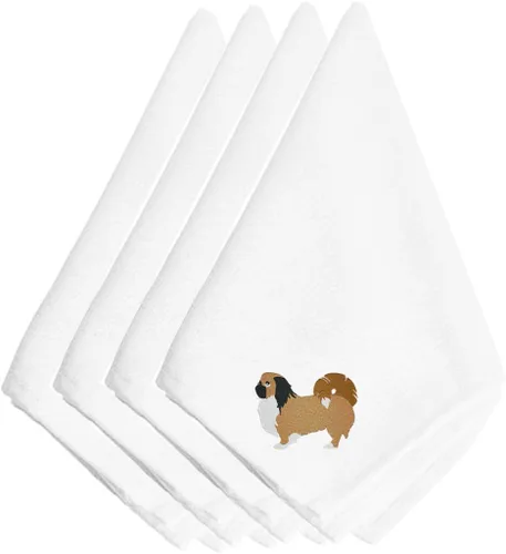 Miniatura 12 de Caroline's Treasures BB3448NPKE Affenpinscher - Juego de 4 servilletas bordadas, lavables, suaves, duraderas, servilletas de mesa para hotel