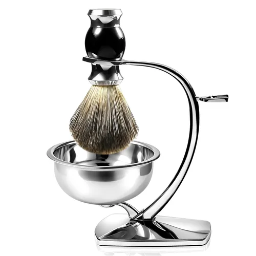 Miniatura 10 de GRUTTI Kit de afeitado para Gillette Fusion 5 - Tazón magnético, soporte y cepillo sintético, compatible con cuchillas de repuesto Fusion5