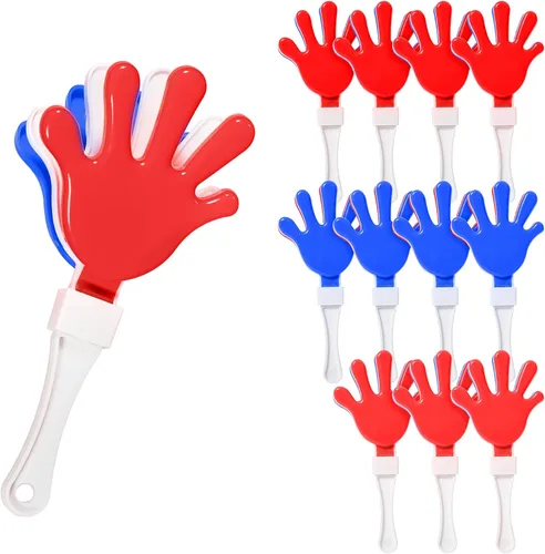 Miniatura 10 de Windy City Novelties Paquete de 12 mini pinzas de mano de 7 pulgadas, ruidosos de plástico para juegos deportivos, rallyes de pep, portones traseros