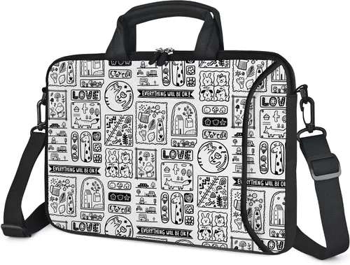 Miniatura 4 de RICHEN - Bolso bandolera de 10 pulgadas con asa, funda para laptops, notebooks, tablets infantiles de 7 a 10.2 pulgadas
