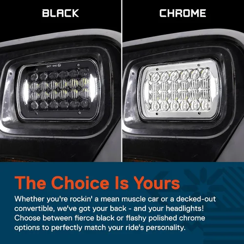 Miniatura 6 de TRUE MODS 7x6 5x7 H6054 Faros LED negros H4 2B1 Reemplazo de haz sellado Lámpara de cabeza para Jeep Wrangler YJ Cherokee XJ Chevy Express Ford