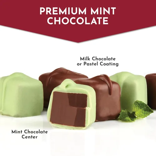 Miniatura 6 de Fannie May, caramelo de chocolate con leche, meltaways de menta, caja de regalo, 11.5 onzas