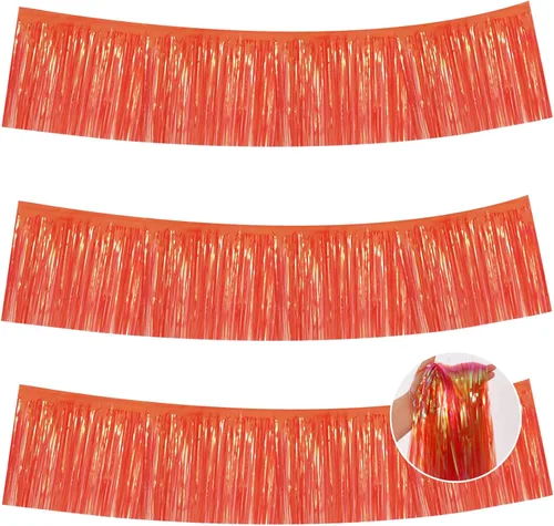 Miniatura 65 de BEISHIDA 3 Paquetes de Guirnalda de Flecos de Lámina Metálica Arcoíris Oscuro para Colgar en la Pared, Banderas de Oropiel para Halloween, Flotas