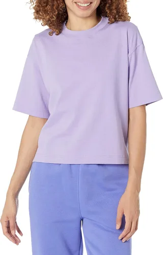 Tienda Essentials Camiseta de manga corta de algodón orgánico con hombros caídos para mujer (disponible en tallas grandes)