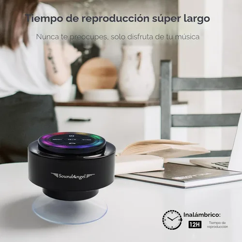 Miniatura 6 de XLEADER Altavoz de ducha profesional (actualizado) con certificación IPX7 resistente al agua, altavoz Bluetooth, sonido de cristal de 8 W y graves