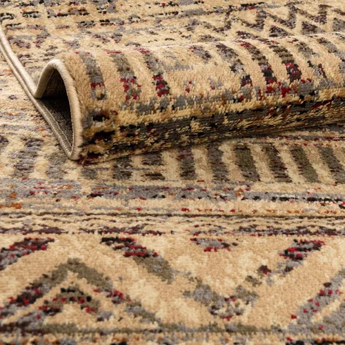 Miniatura 5 de Unique Loom Saturn Collection Alfombra de área - Relay (Runner 2' 2" x 5' 0", Beige/Gris)
