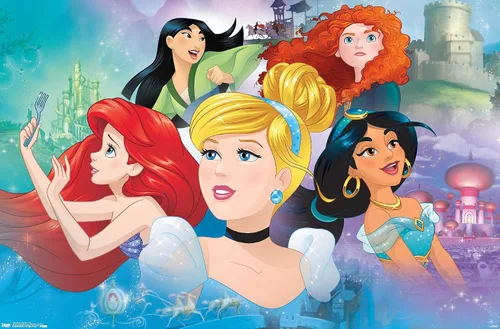Miniatura 16 de Trends International Disney Princess - Póster de pared de Gaze, 14.72 x 22.37 pulgadas, versión enmarcada de madera de granero
