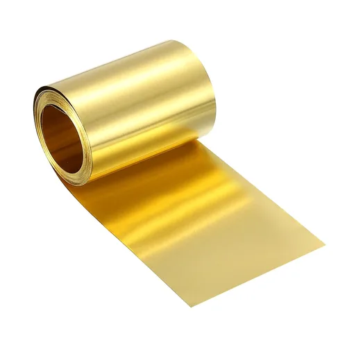 Miniatura 48 de uxcell Rollo de lámina de latón, 40 x 2 x 0.016 pulgadas, rollo de lámina de latón intermitente de metal para manualidades, reparaciones