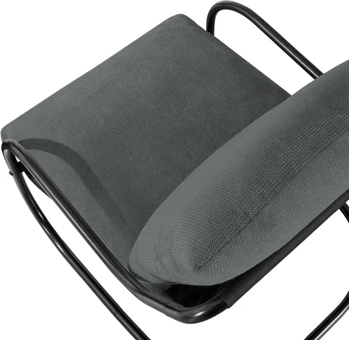 Miniatura 9 de Peace nest Silla decorativa moderna, sillón tapizado suave con marco de metal resistente, cómoda silla de descanso para sala de estar, dormitorio
